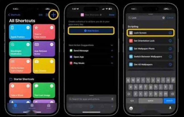 高埗镇苹果14锁屏维修店分享iPhone14升级iOS16.4后如何创建锁屏快捷方式 